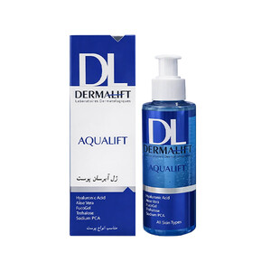 ژل آبرسان و مرطوب‌کننده درمالیفت مدل AQUALIFT مناسب انواع پوست حجم 150 میل