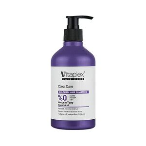 شامپو فاقد سولفات ویتاپلکس مدل Color Care مخصوص موهای رنگ شده و دکلره شده حجم 500ml