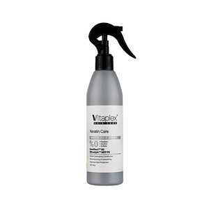 اسپری فاقد سولفات ویتاپلکس مدل Keratin Care ترمیم کننده و نرم کننده مخصوص موهای کراتین شده حجم ۳۰۰ میل