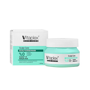 ماسک اسکراب ضد شوره و تنظیم کننده چربی ویتاپلکس مدل Scalp Care مناسب پوست سر چرب وزن ۲۹۵ گرم