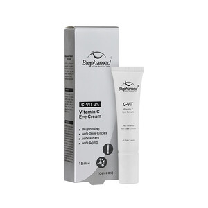 کرم دور چشم ویتامین سی ۲٪ بلفامد مدل C-VIT روشن کننده و ضد تیرگی حجم ۱۵ml