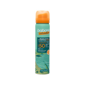 اسپری ضد آفتاب صورت و بدن باباریا مدل Adventure SPF50 مقاوم در برابر آب حجم 75ml