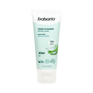 کرم مرطوب کننده دست آلوئه ورا باباریا مدل Aloe تسکین دهنده پوست های خشک و حساس حجم 75ml