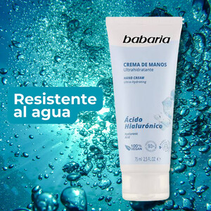 کرم دست آبرسان باباریا حاوی هیالورونیک اسید مدل Acido Hialuronico قوام‌دهنده و جوانساز حجم 75ml