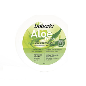 ژل کرم بدن آلوئه ورا باباریا مدل Aloe Fresh با خاصیت خنک‌کننده و مرطوب‌کننده مناسب انواع پوست حجم 400ml