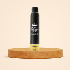 اسپری بدن مردانه اسکلاره مدل Lacoste Challenge با رایحه خنک، تلخ، مرکباتی و اسپرت حجم 200ml