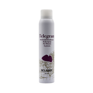 اسپری بدن زنانه اسکلاره مدل Telegram رایحه Euphoria با رایحه گرم، شیرین، شرقی و گلی حجم 200ml