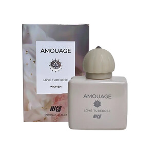 ادوپرفیوم زنانه نایس پاپت مدل Amouage Love Tuberose با رایحه گرم، شیرین، گلی، خامه‌ای و گورماند حجم 30ml