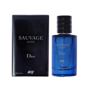 ادو پرفیوم جیبی مردانه نایس پاپت مدل Dior Sauvage Elixir با رایحه گرم، تند، ادویه‌ای، چوبی و تلخ حجم 30ml