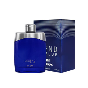 ادو پرفیوم مردانه اسکلاره مدل Mont Blanc Legend Blue با رایحه خنک و تلخ چوبی آروماتیک حجم 100ml