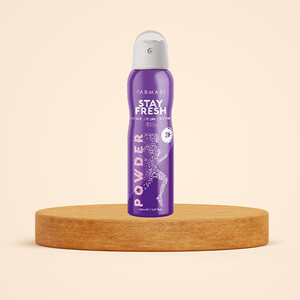 اسپری ضدتعریق زنانه فارماسی مدل Stay Fresh Powder با اثر ۴۸ ساعته و فرمول پودری حجم 150ml