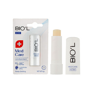 بالم لب بی‌رنگ بیول مدل Med Care حاوی SPF15 با اثر ترمیم کنندگی و آبرسانی عمقی وزن 4g
