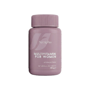 قرص مولتی ویتامین نوتری پلاس مدل Multivitamin for Women مناسب بانوان فاقد گلوتن و لاکتوز جهت افزایش انرژی و سلامت عمومی ۶۰ عددی