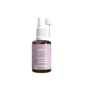 اسپری ویتامین D3 نوتری پلاس مدل Vitamin D3 Spray حاوی ۱۰۰۰IU کولکالسیفرول با طعم طبیعی لیمو حجم 20ml