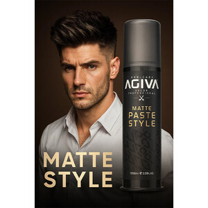 واکس موی پمپی آگیوا مدل Matte Paste Style با جلوه مات و درجه نگه‌دارندگی بالا حجم 100ml