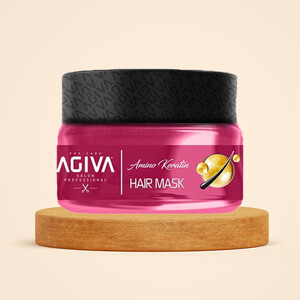 ماسک مو داخل حمام آگیوا مدل Amino Keratin ترمیمی و احیاکننده حاوی امینو کراتین حجم 350ml