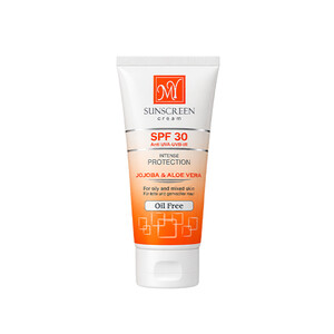 کرم ضد آفتاب بی‌رنگ  فاقد چربی مای مدل Oil-Free با SPF 30  مات‌کننده و مناسب پوست‌های چرب و مختلط حجم 50ml