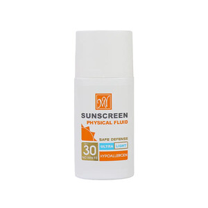 فلوئید ضد آفتاب فیزیکال مای مدل Safe Defense با SPF 30 مناسب پوست‌های حساس و دور چشم حجم 50ml