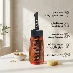 ژل حالت دهنده مو شانه دار وو مدل jel tarak با قدرت نگهدارندگی بالا و جلوه براق حجم ۲۶۰ میل - تبلیغاتی 2