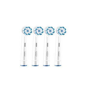 سری مسواک برقی اورال بی مدل Sensitive Clean اصل مناسب دندان و لثه‌های بسیار حساس با الیاف یکدست فوق‌العاده نرم بسته ۴ عددی