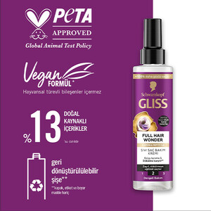 اسپری دو فاز گلیس مدل FULL HAIR WONDER ضدریزش حجم ۲۰۰ میل