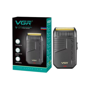 ماشین اصلاح و ریش‌تراش ضدآب وی جی آر مدل VGR V-375 با تیغه‌های استیل ضدزنگ، قابلیت اصلاح خشک و مرطوب و نمایشگر LED