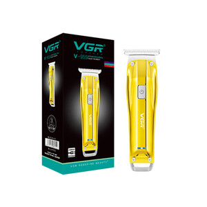ماشین اصلاح سر و صورت و خط‌زن حرفه‌ای وی جی آر مدل VGR V-955 با تیغه T شکل استیل ضدزنگ و نمایشگر هوشمند LED