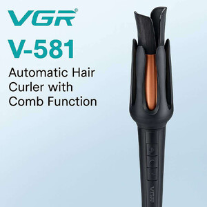 دستگاه فر کننده مو وی جی آر مدل VGR V-581 با پوشش سرامیک تورمالین، گرمایش سریع PTC و نمایشگر دیجیتال دما