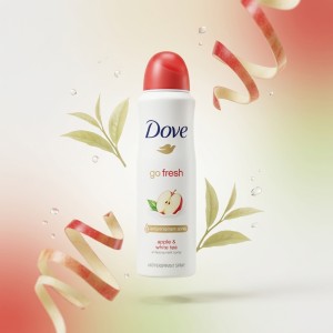 اسپری ضد تعریق زنانه داو مدل go fresh با رایحه سیب و چای سفید و ماندگاری 48 ساعته حجم ۲۵۰ میل