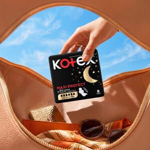 نوار بهداشتی کوتکس مدل Maxi Protect مخصوص شب سایز خیلی بزرگ XL بسته ۸ عددی