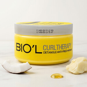 ماسک مو ترمیم‌کننده داخل حمام بیول مدل Curl Therapy آبرسان و مناسب موهای فر و وز حجم ۲۲۰ میل