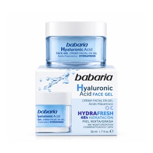 ژل کرم آبرسان و جوان‌ساز حاوی هیالورونیک اسید باباریا مدل Hyaluronic Acid Face Gel Cream حجم 50 میل