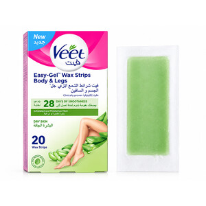 نوار موبر ویت مدل Dry Skin مخصوص بدن و پا حاوی عصاره آلوئه‌ورا و گل لوتوس بسته ۲۰ عددی