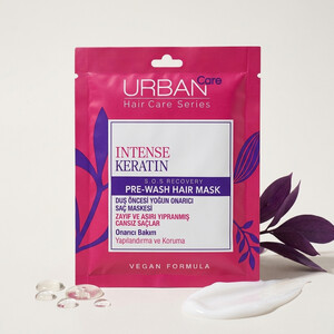 ماسک مو کراتینه اوربن کر مدل INTENSE KERATIN با فرمول وگان پیش از حمام