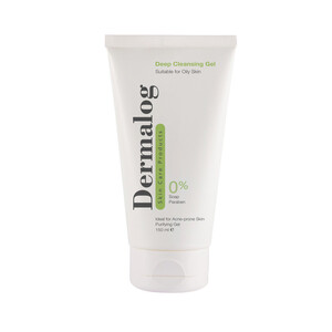 ژل شستشو صورت درمالوگ مدل Facial Deep Cleansing Gel For Oily Skin فاقد صابون و پارابن مناسب پوست چرب حجم ۱۵۰ میل