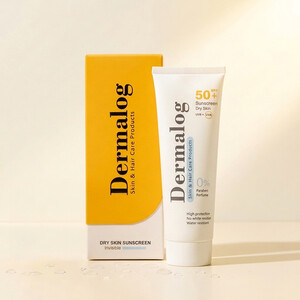 کرم ضد آفتاب بی رنگ درمالوگ مدل Dry Skin SPF50 مناسب پوست خشک حجم ۵۰ میل