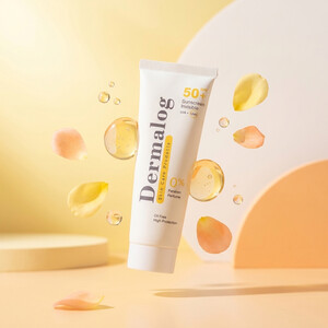 کرم ضد آفتاب بی رنگ درمالوگ مدل Oil Free SPF50 مات کننده و ضد براقی مناسب پوست چرب حجم ۵۰ میل