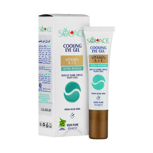 کرم ژل دور چشم سولس مدل COOLING EYE GEL با رتینول فعال و آلوئه‌ورای تازه حجم ۱۵ میل
