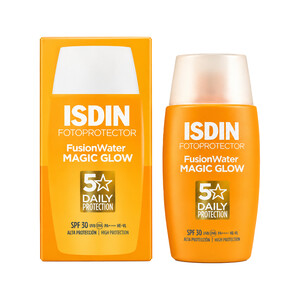 ضد آفتاب رنگی و درخشان کننده ایزدین مدل Fusion Water Magic Glow SPF30 حجم ۵۰ میل