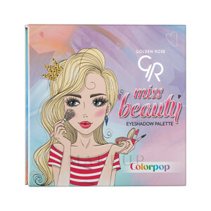 پالت سایه چشم گلدن رز مدل miss beauty COLORPOP با ۹ رنگ شاد و پاستیلی