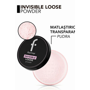 پودر فیکس شفاف و نیمه‌مات فلورمار مدل Invisible Loose Bubble Gum