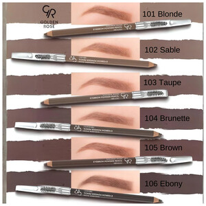 قیمت مداد ابرو گلدن رز مدل EYEBROW POWDER در شش طیف رنگی
