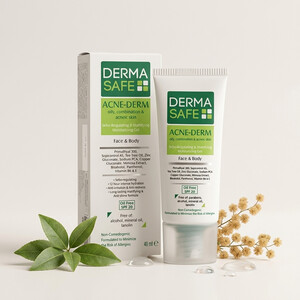 ژل مات‌کننده پوست مختلط درماسیف مدل ACNE-DERM