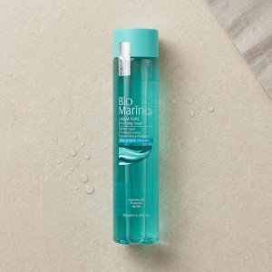 تونیک پاک کننده صورت بایومارین مدل AQUA PURE با خاصیت مات‌کننده و کنترل چربی مناسب انواع پوست حجم ۲۰۰ میل