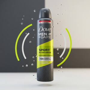 Dove body spray مدل SPORT ACTIVE+FRESH 48H ضد تعریق و دئودورانت مردانه