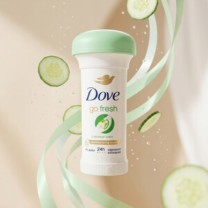 ضد تعریق زیر بغل داو مدل cucumber scent حاوی کرم مرطوب کننده