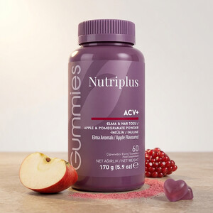 Nutriplus ACV gummies، مکمل جویدنی نوتری پلاس وگان و بدون ژلاتین