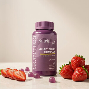 مکمل پاستیلی کودکان نوتری پلاس مدل MULTIVITAMIN COMPLEX حاوی ۱۳ ویتامین و ماده معدنی