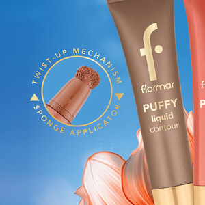 کانتور فلورمار مدل PUFFY liquid contour حاوی عصاره برگ چای و ویتامین E