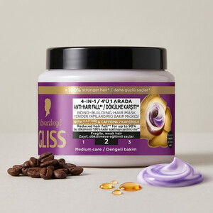 ماسک مو داخل حمام گلیس مدل ANTI HAIR FALL با کاربرد ۴ کاره